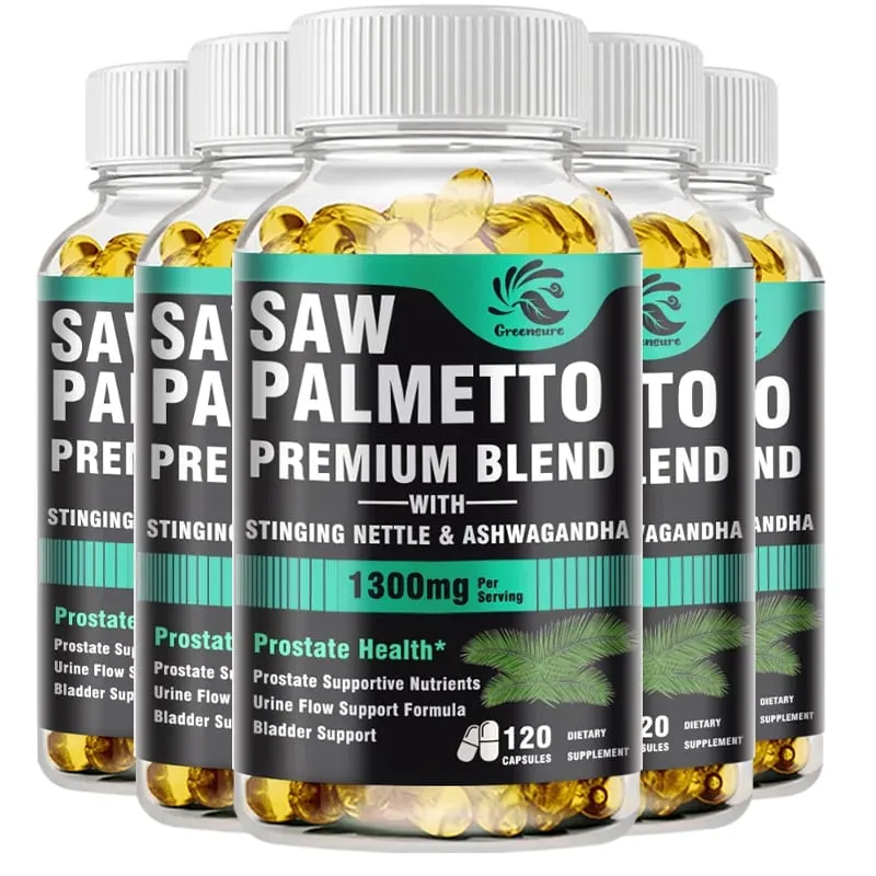 Men's Saw Palmetto Stinging Nettle Ashwagandha Lycopene - Bladder and Urinary Relief Men's Prostate Supplement — image 9