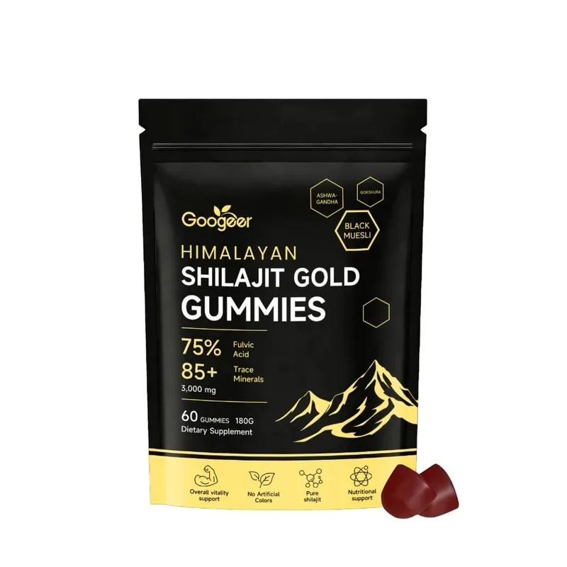 Himalayan Shilajit Gold 60 Gummies Minerals Formula תומכת בחיזוק אנרגיה וחיוניות הגוף תוסף תזונה טבעי