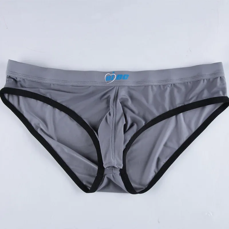 Men's Erotic Briefs Elephant Nose Open Sheath Bikini Gay Sexy Thin Ice Silk Penis Bulge Separate Elastic Quick Dry Sports Tangas — image 27