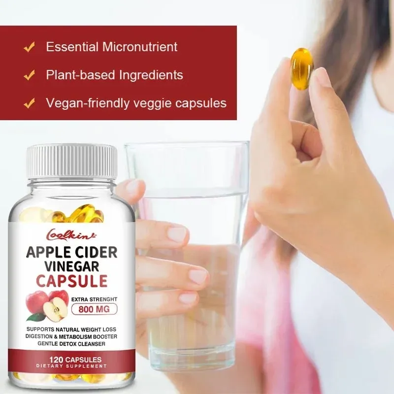 Apple Cider Vinegar Capsules - Fat Burning Appetite Suppressant Weight Management DetoxSupplements — image 6