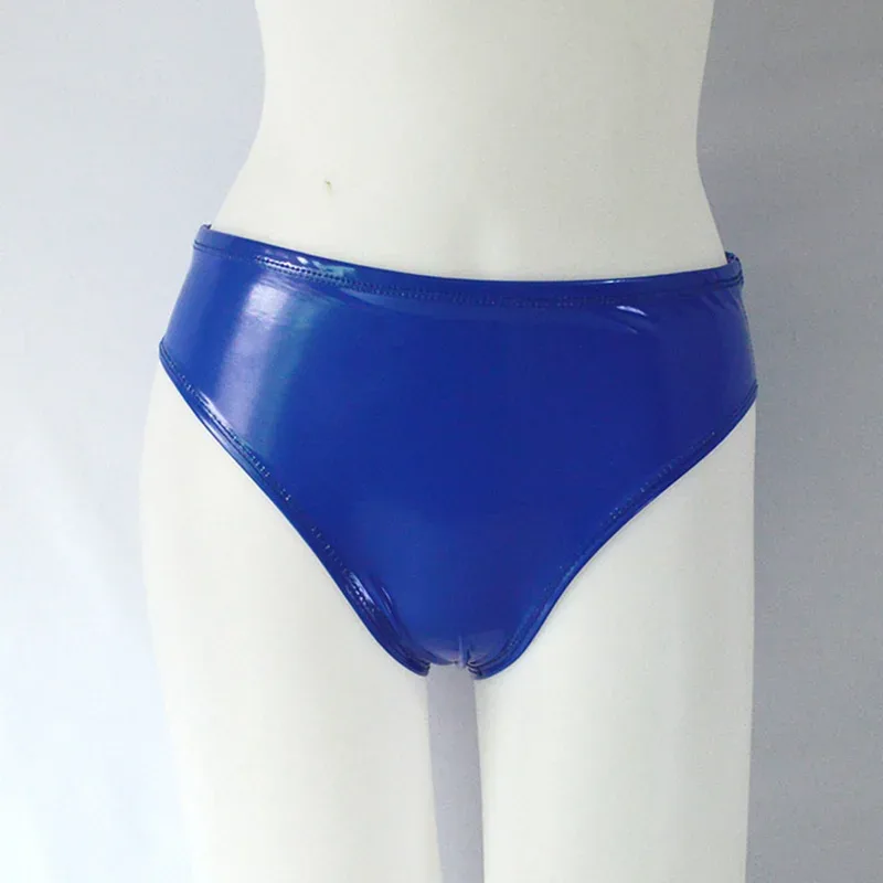 Men Sexy Latex Glossy Briefs Underwear Pvc Leather Underpants Women Patent Leather Erotic Lingerie Thongs Sissy Panties — image 17