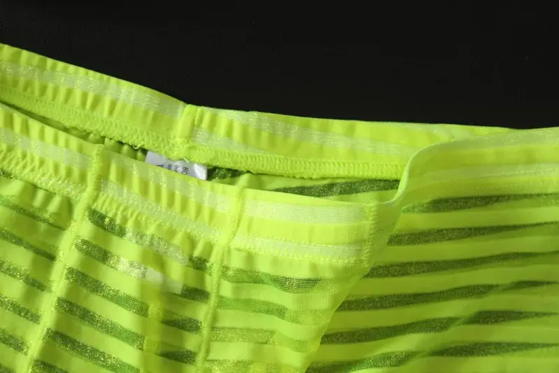 Transparent Underwear Sexy Men Ice Silk Striped Boxer Trunk Breathable Underpants U Convex Pouch Panties Man Boxer Briefs Short — image 21