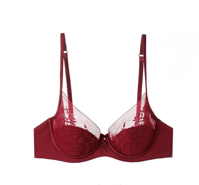 Set di lingerie in pizzo e raso in stile francese con spalline regolabili e reggiseno con imbottitura sottile e morbida biancheria intima per ragazze musulmane — image 14