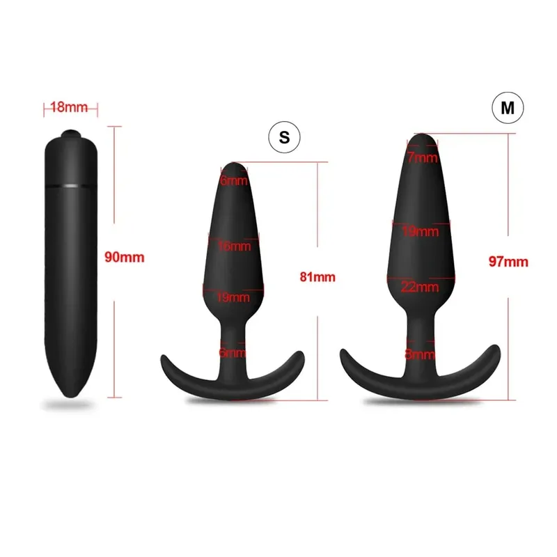 4pcs Beginner Silicone Butt Plug Anal Plug for Men Prostate Massager for Gay Mini Anal Bullet Vibrator Sex Toy for Men Women — image 25