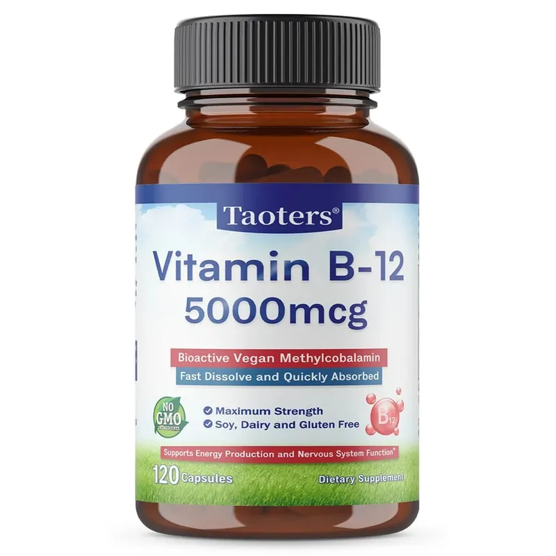 Βιταμίνη B12 5000 Mcg - Extra Strength - Συμπλήρωμα για την υποστήριξη των επιπέδων ενέργειας Ψυχική διαύγεια Νευρικό σύστημα Υγεία
