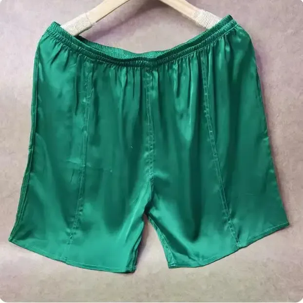 100% Mulberry Silk Men Boxer Underwear Couple Rubber Band Thin Short Home Pants Promotion Woman Can Wear — image 29