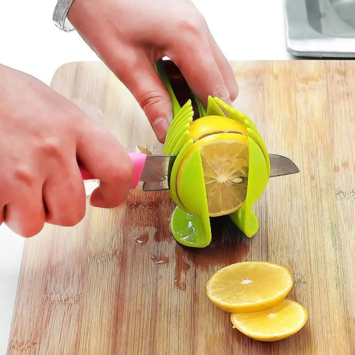 1Pcs Plastic Kitchen Handheld Potato Slicer Tomato Cutter Tool Lemon Cutting Cooking Kitchen Accessories — image 3