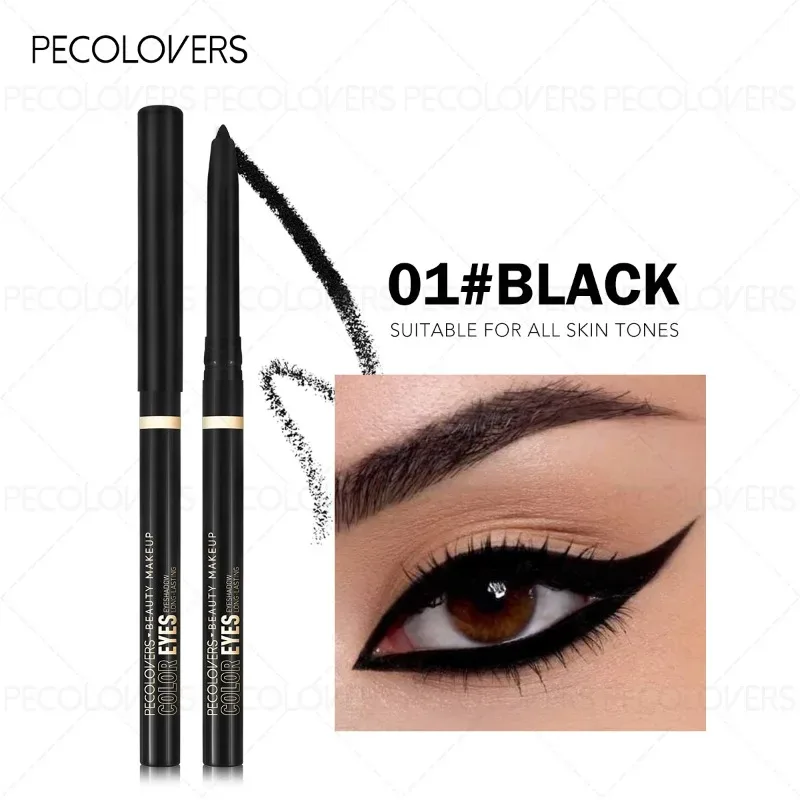 1pcs Eyeliner Green and Black Waterproof and Sweat-proof Long-lasting and Natural Eyeliner Pen Eye Cosmetics