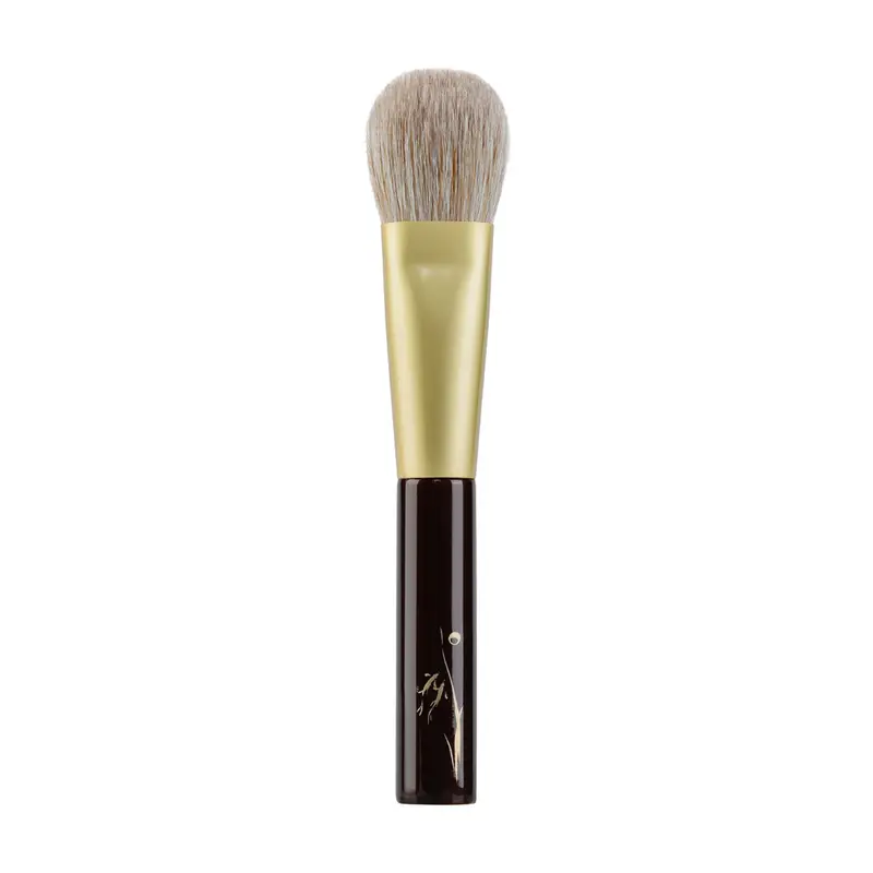 SD02 Professional Handmade Make Up Brush Flat Round Contour Blush Highlighter Brush Soft Goat Red Fox Hair Makeup Brushes
