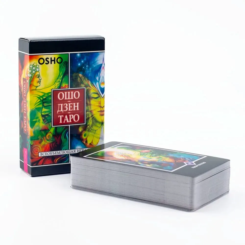 ОШО ДЗЕН ТАРО OSHO ZEN TARO 79Pcs รัสเซีย Visions Fate Divination ไพ่ทาโรต์ FortuneTelling การ์ดเกม Party Board Game10.3x6CM