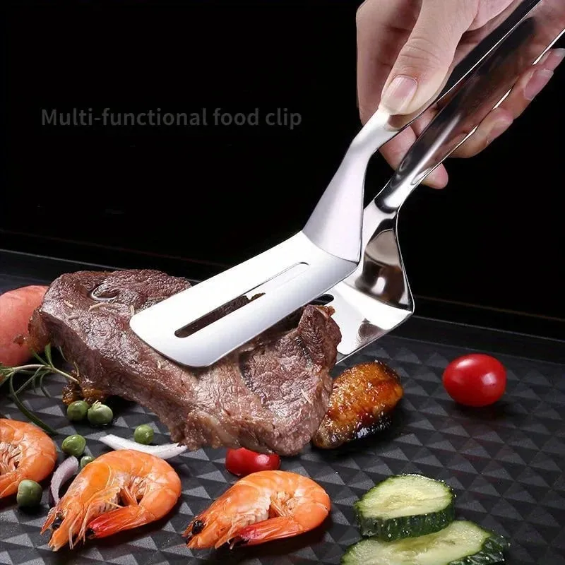 Kitchens Tongs Premium Stainless Steel Multipurpose Gripper Bread Clip/Steak Clamps/Fried Steak Clamp/Barbecue Tongs — image 8