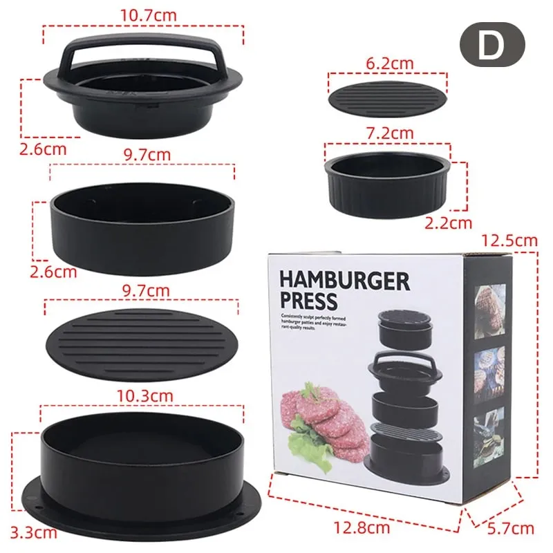 Burger Press Stainless Steel Smash Hamburger Presses Meat Mold for Deli Meats Kitchen Accessories Patties Meat Masher Circular — image 13