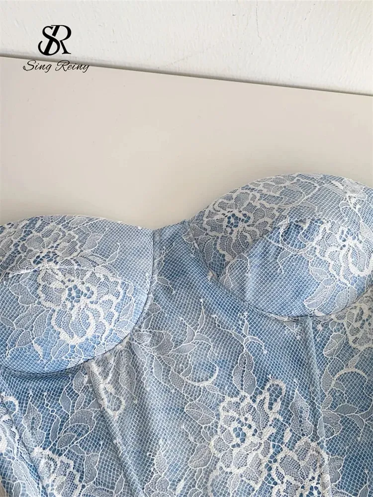 Sexy Lace Strapless Mini Top Ladies Backless Bandage Camisole 2025 Fashion Women Hotsweet Senior Chic Beachwear Corset — image 5