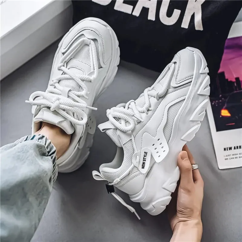 Men's Shoe Breathable Thick Soled Casual Sneakers Outdoor Running Four Seasons New Tennis Men Soft Soles Comfort Male Sneakers — image 4