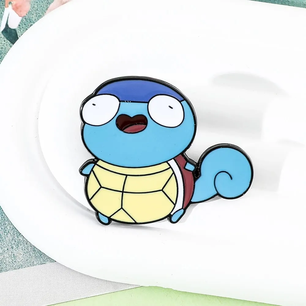 Anime Pokemon Enamel Pin Pikachu Bulbasaur Psyduck Squirtle Badge Brooch Denim Clothes bag Cute Animal kid Jewelry Gift toy — image 5