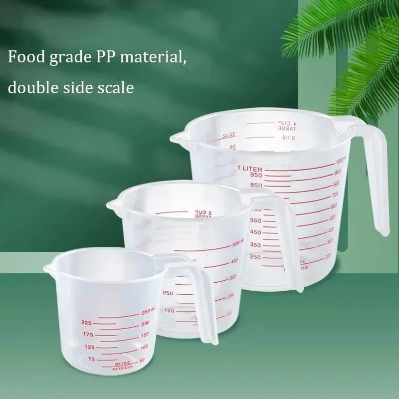 250/500/1000ML Easuring Cup Measuring Cups and Spoons Plastic Jug Digital Kitchen Scale Baking Tools Timer Accessories