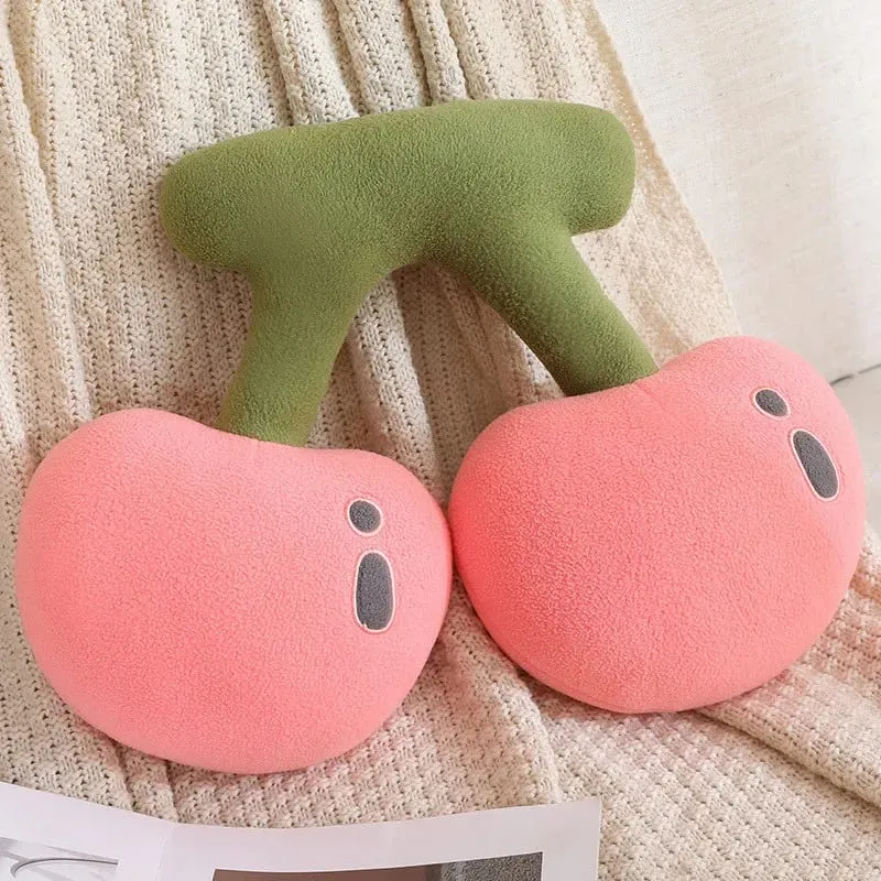 45cm Fruit Cherry Shaped Plush Pillow Soft Cute Pink Cherry Plushies Toy Hug Pillow Lovely Room Sofa Decoration