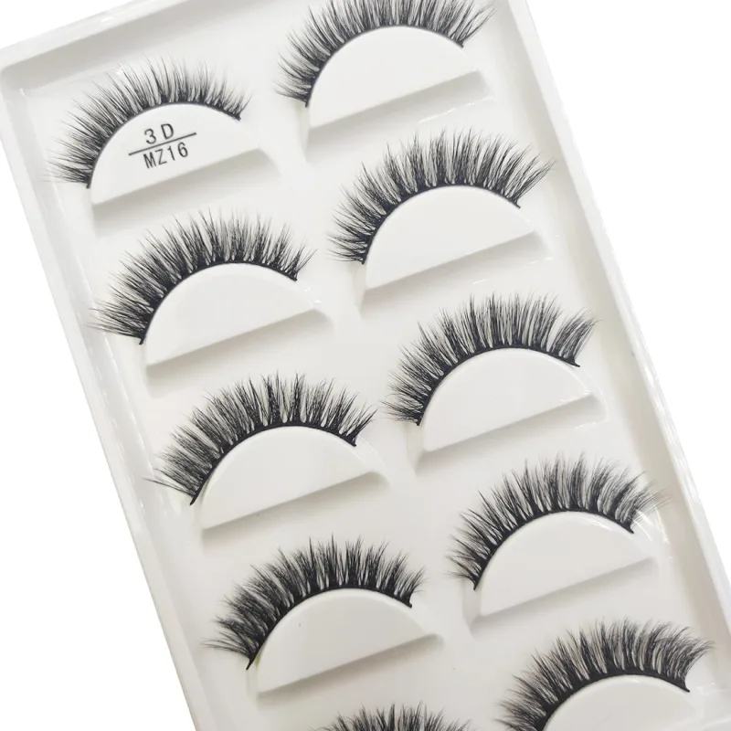 Wholesale 5 Pairs 3D Natural Mink False Eyelashes Makeup Extension Eyelash Fake Eye Lashes Faux Cils Make Up Beauty Cilios — image 20