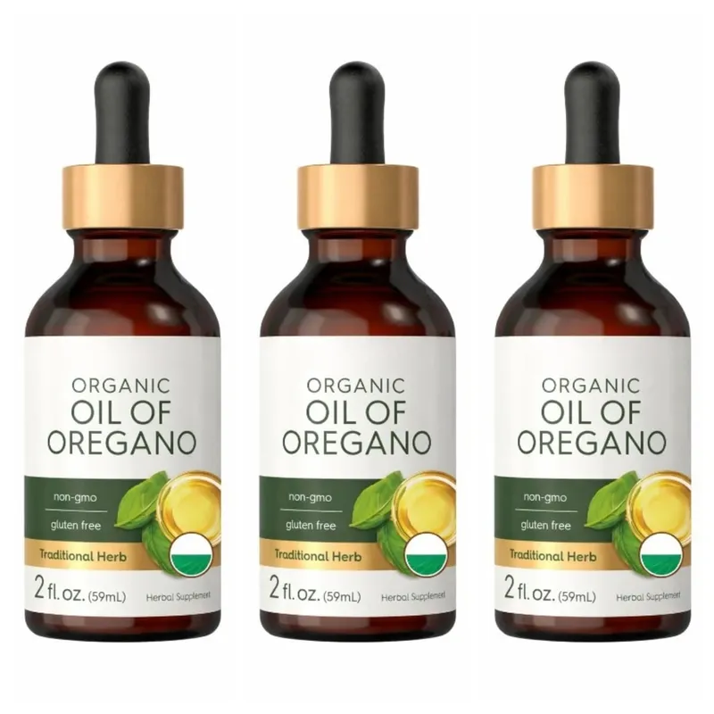 Organic Oil of Oregano Liquid Drops Vegan Herbal Supplement Pang-araw-araw na Nutritional Support 60ml Bawat Bote