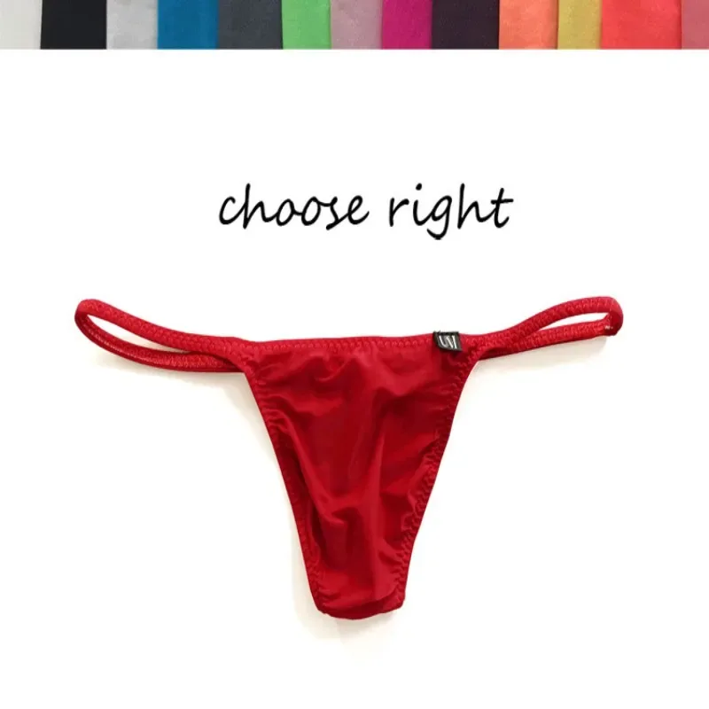 Men's Sexy Low Waist Semi-Transparent Thin Thong Underwear Tight Fitting Bagless G-Strings Hot Summer Choice — image 3