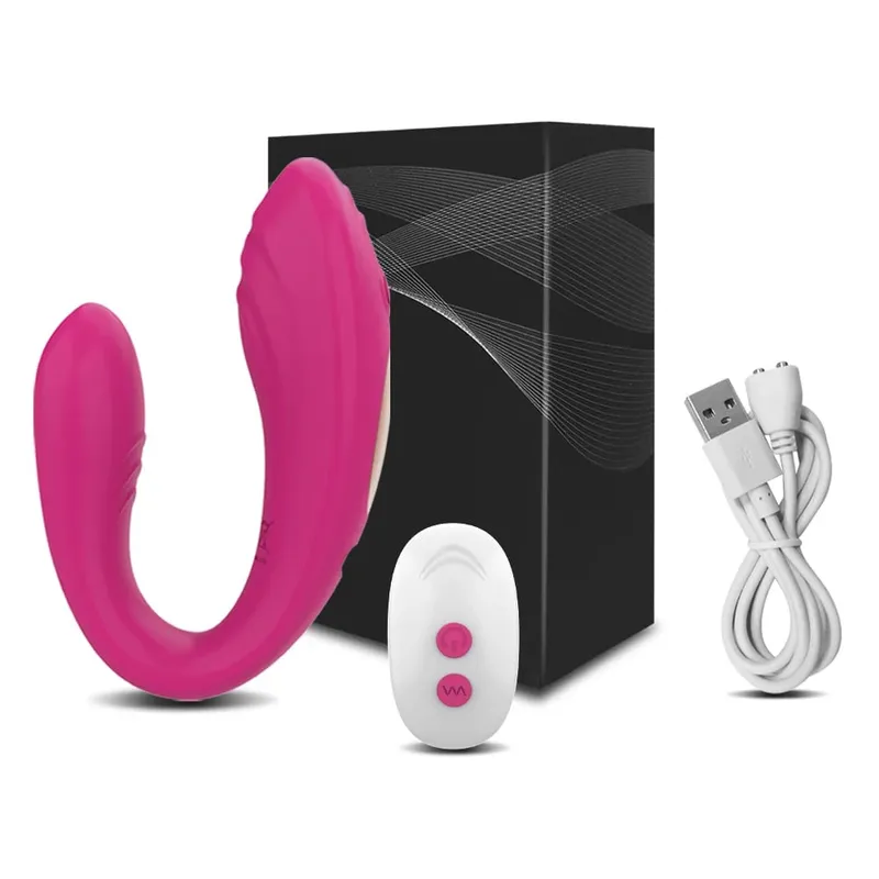 Erotic Wireless Remote Control Clitoris Vibrator U Shape Dildo G Spot Clitoris Stimulat Vibrator Sex Toy for Women Adult Couples