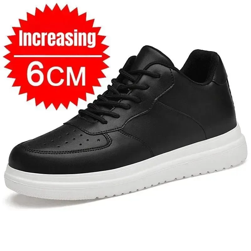 Sepatu Penambah Tinggi Baru untuk Pria 10Cm Sepatu Lift Tak Terlihat Sepatu Olahraga Kulit Putih Zapatillas De Hombre Ukuran Besar 46 — image 8