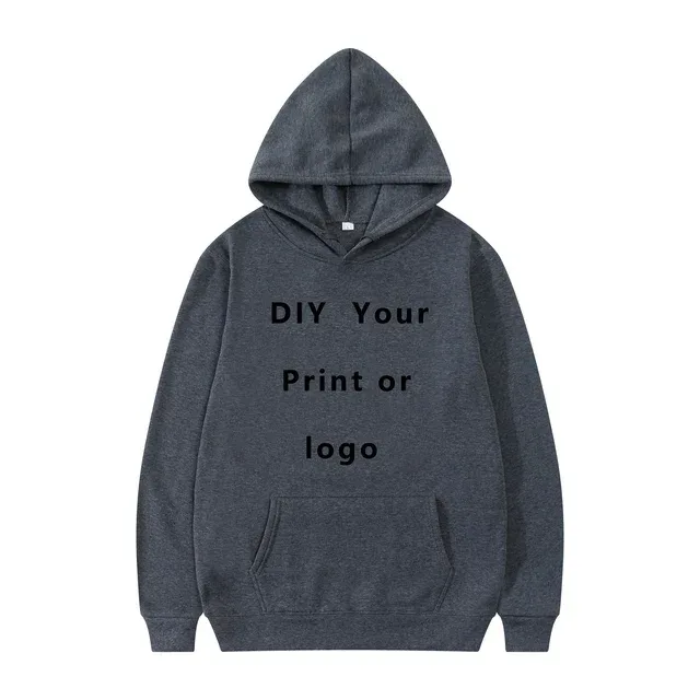 2024 Man Woman Casual Custom Printed Text DIY Hoodie Customized Logo Personalized Hoody Custom Hoodies Text Logo Sweatshirt