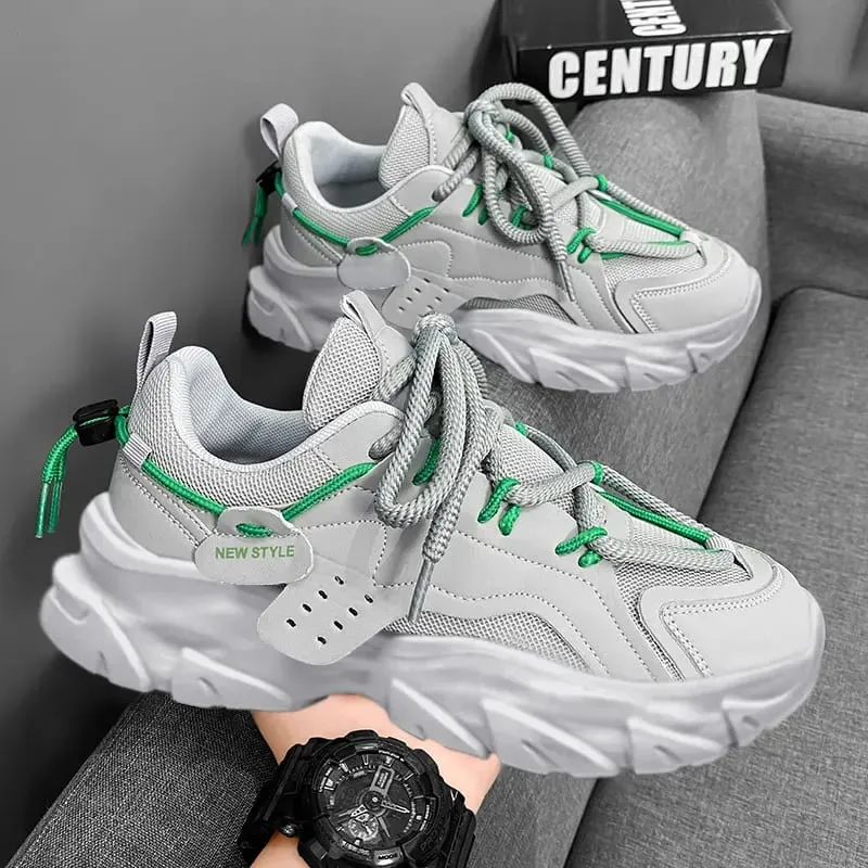 Men's Shoe Breathable Thick Soled Casual Sneakers Outdoor Running Four Seasons New Tennis Men Soft Soles Comfort Male Sneakers — image 3