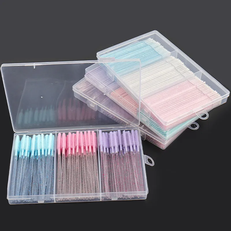 1/90/200/300 Pcs Eyelash Makeup Brush Set Silicone Eyebrow Brushes Micro Cotton Stick Lip Gloss Swab Eyelashes Extension Tools — image 5