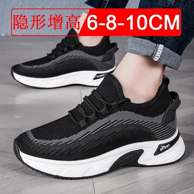 Buty Podwyższające Niewidoczne Podwyższenie 8cm. Oddychające buty sportowe z siateczki podwyższające wnętrze dla butów męskich Rozmiar 6cm — image 5