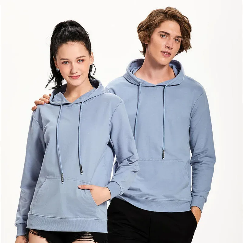 Hoodie custom printing LOGO wool circle plus plush thickened work clothes DIY class service team clothing printed word coat