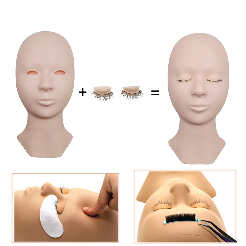 Wholsale Price Practice Lashing Eyelashes Mannequin Head Beginner Training Set Cosmetics Eye Lash Extension Supplies Mannequin — image 2