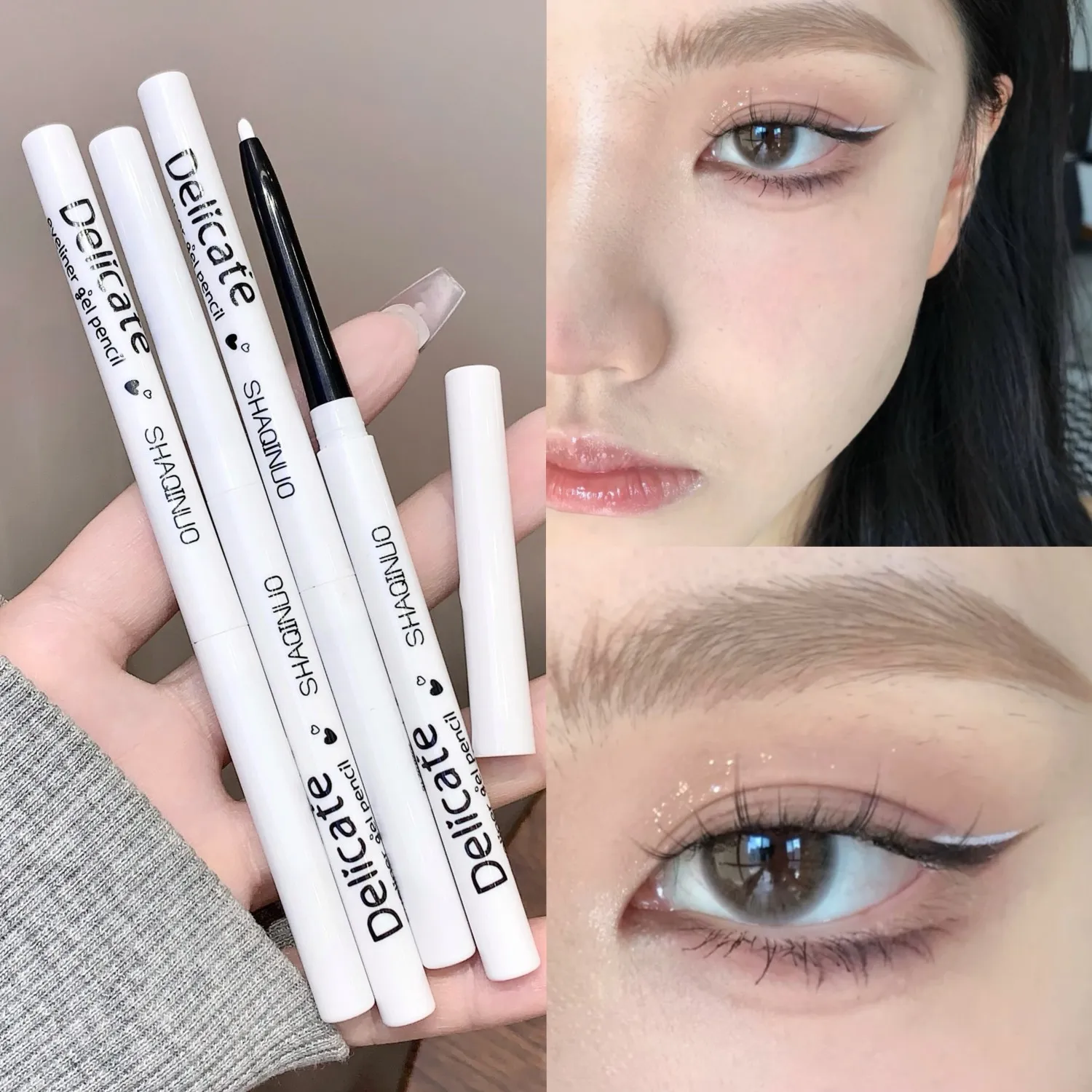 Waterproof Matte Gel Eyeliner Pencil Smooth Black White Eyeliner Matte Eye Liner Pen Long Lasting Eyes Makeup Beauty Cosmetics — image 4