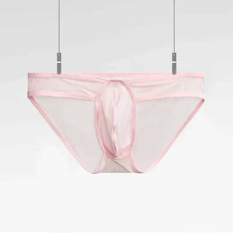 Men Bikini Briefs Man Underpantsr Slip Transparent Mesh Underwear Male Cuecas Men's Panties Ultra-thin Gays Sports Briefs