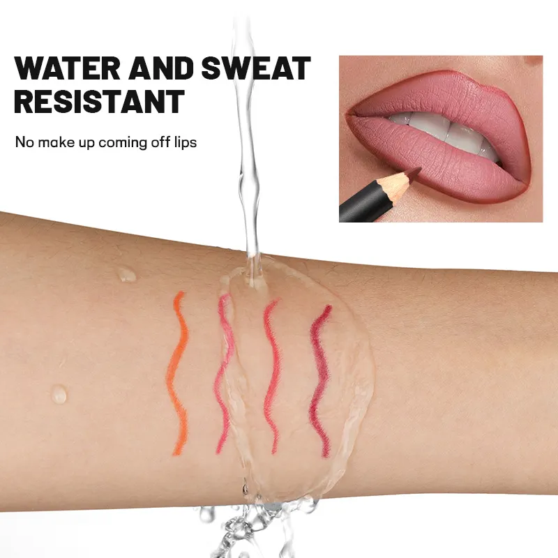 Waterproof Matte Lipliner Pencil Red Contour Tint Lipstick Long Lasting Non-stick Cup Moisturising Lips Makeup 12 Colors — image 4