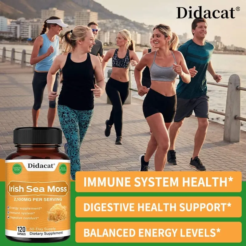 Organic Irish Sea Moss Capsules - for Immune Support Heart Health Joint Health and Thyroid Support for Women and Men — image 2
