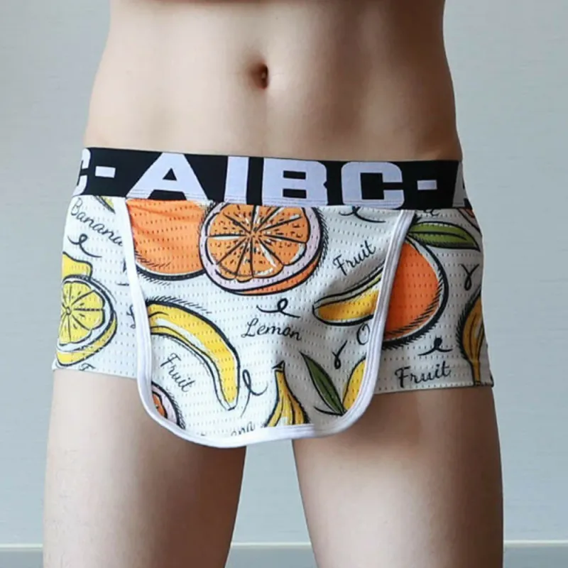 Seluar Boxer Seluar Dalam Seluar Dalam Seluar Dalam Pakaian Kapas+Spandex Terbuka Jenama Baru Fesyen Bekalan Bergaya Sesuai