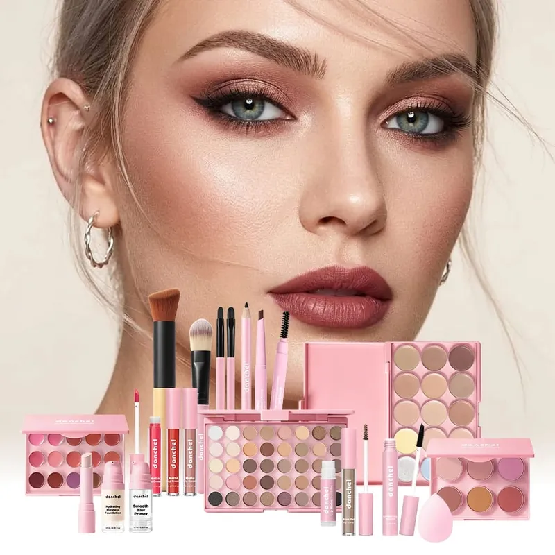 22Pcs Face Makeup Set Eyeshadow Contour Blush Lip Palette Foundation Primer Concealer Lipstick Brow Makeup Kit With Brushes — image 2