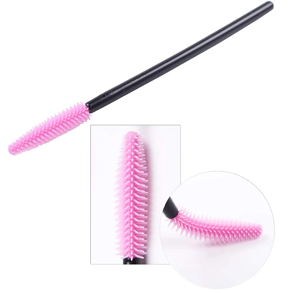 50/100pcs Eyelash Brush Silicone Eyelashes Brushes Mascara Wands Applicators For Woman Lash Eyebrows Cosmetic Makeup Tool — image 5