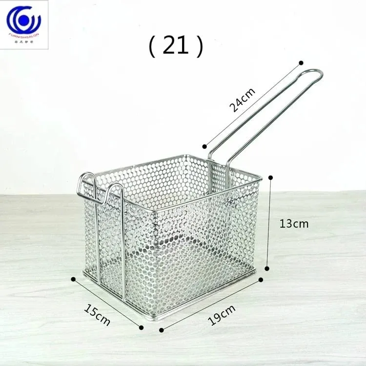 Stainless Steel Fryer Screen French Fries Frame Square Filter Net Encrypt Colander Shaped Frying Basket Fryers Meshed — image 30