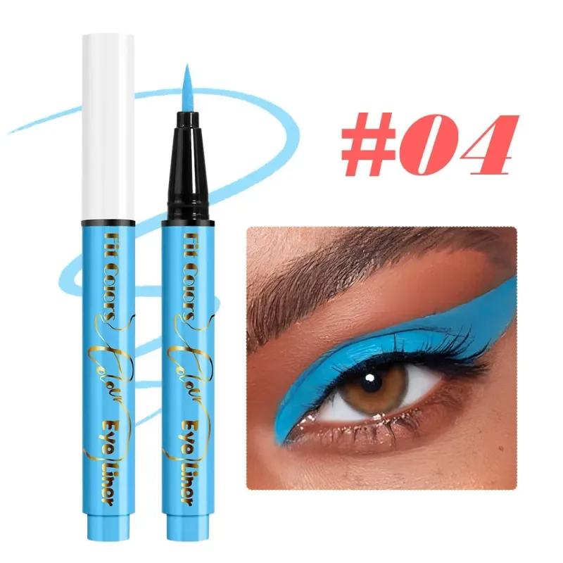 UV Fluorescent Glow Liquid Eyeliner Pen Waterproof Face Color Paint Neon Colorful Halloween Christmas Party Art Stage Eye Makeup