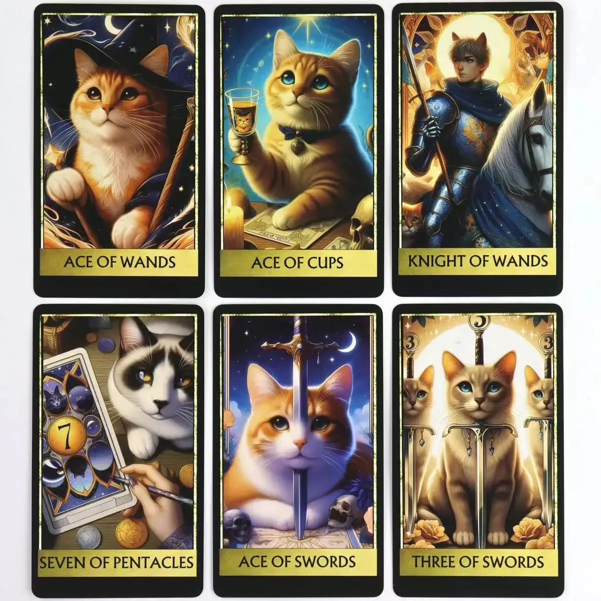 New Cat Tarot Cards A 78 Deck English Version Board Games Selfcare for Tarot Readings Vibrant Easy Deck Fortune Telling Game Toy — image 4
