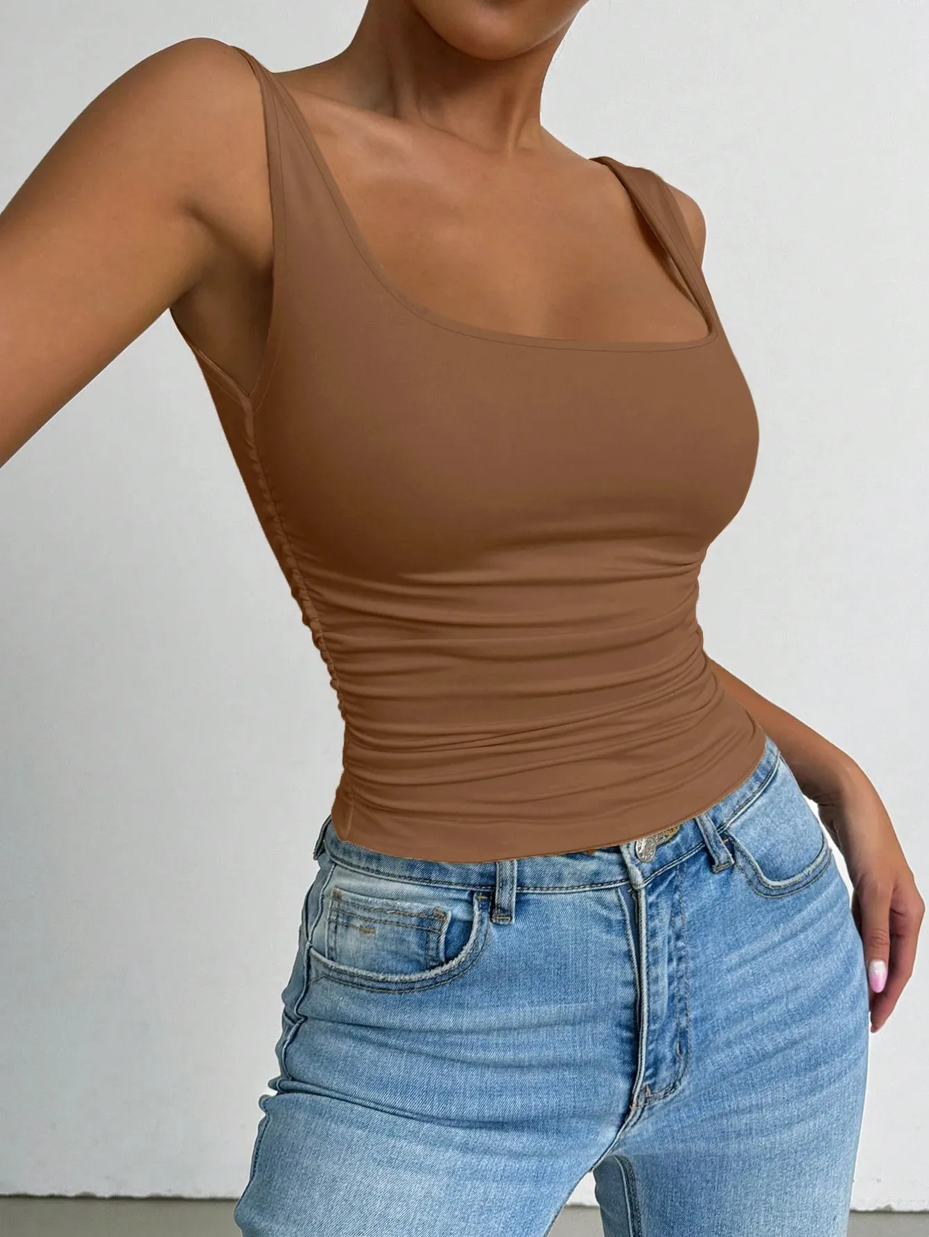 New Fashion Women's Slim Fit Versatile Solid Color Vest — image 6