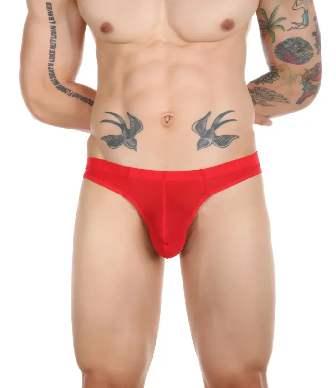 Sexy Men's Thongs Underwears Ultra-thin Thong G Strings Pouch Ice Silk Tanga Hombre Sexy Gay Underpants Breathable Briefs Men