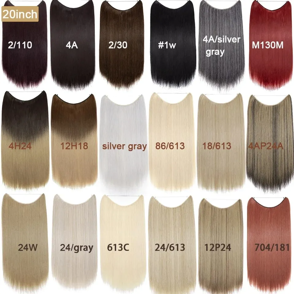 Synthetic Invisible Wire No Clips In Hair Extensions Secret Fish Line Hairpieces Hair Extensions For Women Daily — image 7
