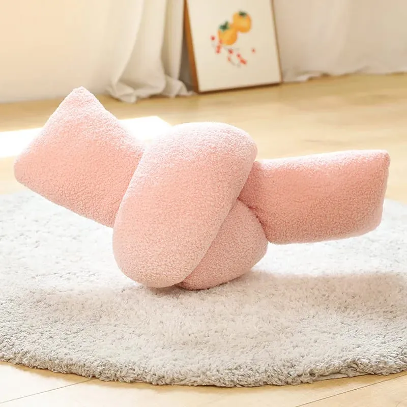 INS Popular Plush Yellow Moon Ball Shape Cushion Stuffed Donut Twist Bar Throw Pillow Home Decoration Room Pillow Birthday Gift