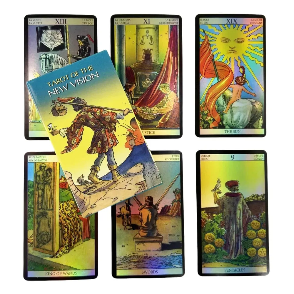 Tarot of New Vision Deck Laser Edition Game Cards English Divination Edition Board Playing Games With Guidebook — image 1