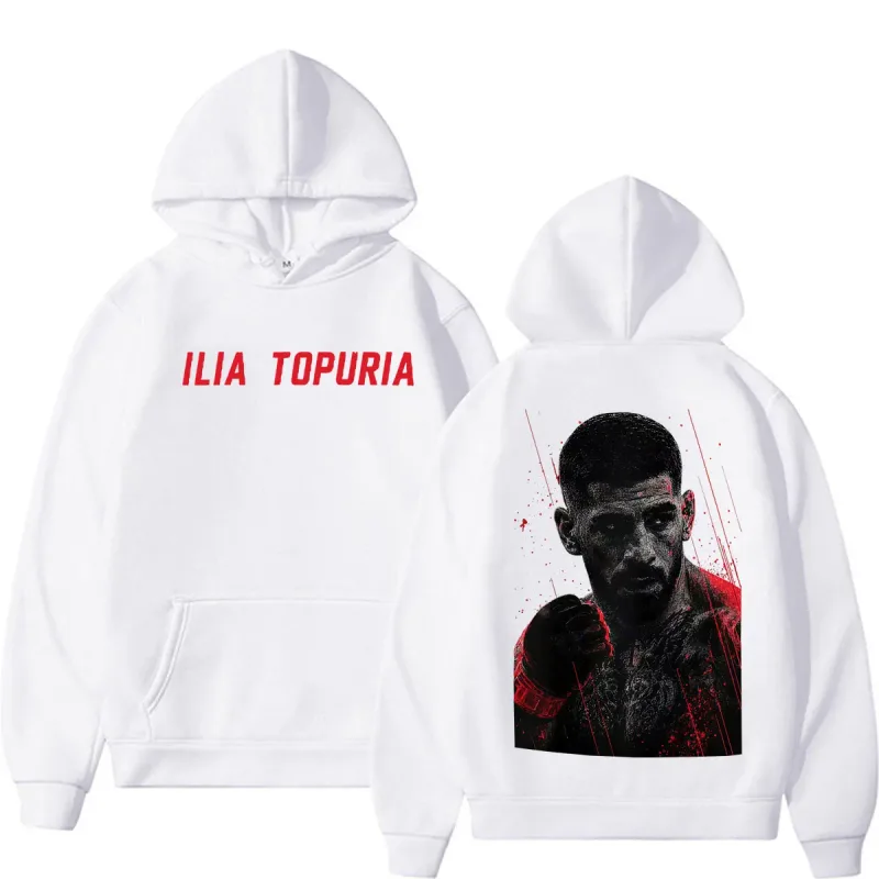 Ilia Topuria El Matador sudaderas con capucha gráficas Vintage ropa de hombre sudaderas estéticas de violencia jerséis casuales de lana ropa de calle — image 7