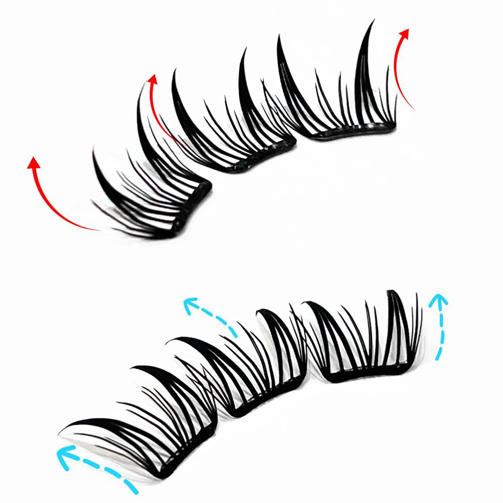 Umělé řasy C Curl Natural & Wispy Lash Wisps Samolepicí řasy Manga Perfektní pro dívky Night Out Eye Makeup Tools — image 5