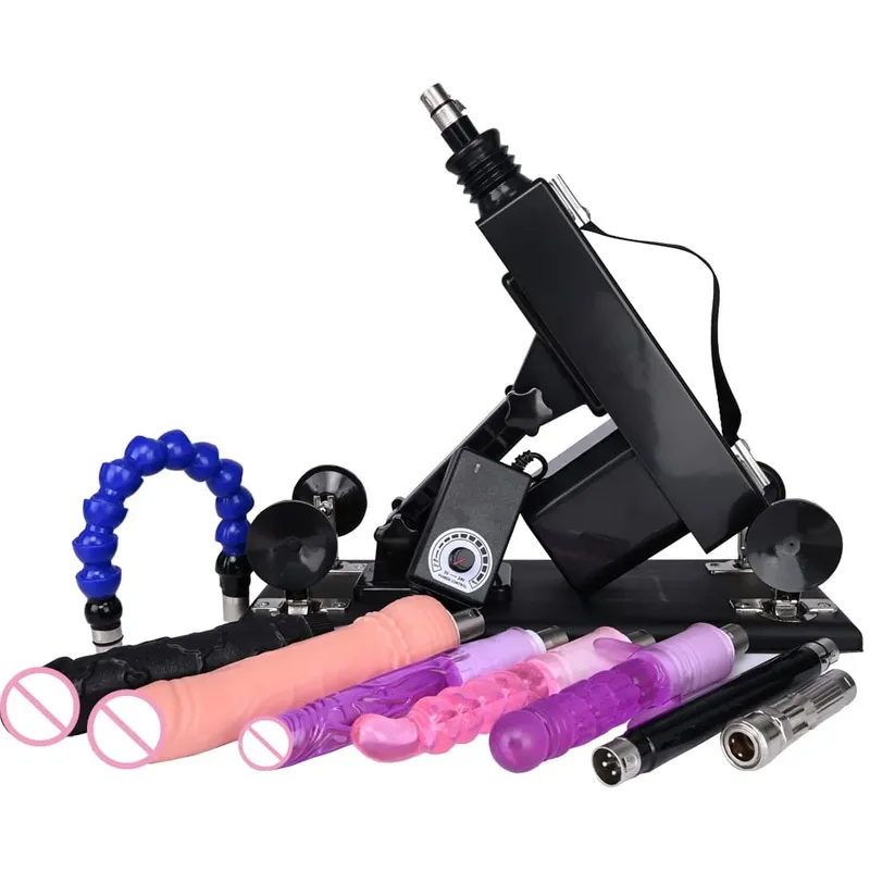 Sex Machine Female Masturbation Pumping Gun with Dildos,More Attachments Vibrator Adjustable Speed Love Machine for Couple — image 24